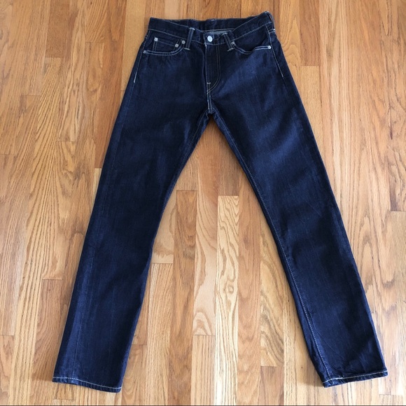 Levi’s 513 Dark Wash Slim Straight Leg Denim Jeans - Picture 4 of 15